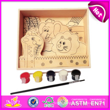2014 New Colorful Children Face Paint Toy, Popualr Wooden Children Paint Toy, Hot Selling Education DIY Children Paint Toy W03A060